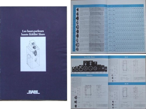 Brochure haut parleurs siare - brochure, haut-parleurs