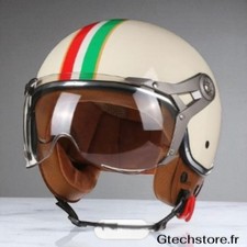 Casque moto rétro ouvert - ouvert, 3/4