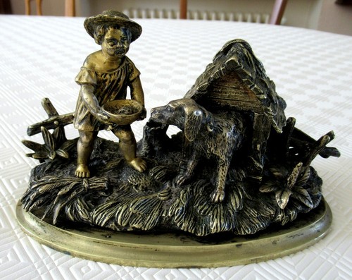Sculpture encrier bronze - sculpture-encrier,