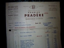 VIEILLE FACTURE Charles pradere coutellerie a Villeneuve sur lot 1955