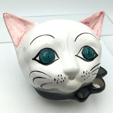 Ancien Devidoir dérouleur tire ficelle mural forme Tête de CHAT - Déco cuisine