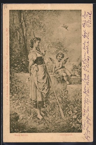 Carte postale artiste hans - carte, d'artiste