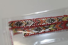 RUBAN THERMOCOLLANT Strass et perle Bordure hotfix Ruban DIY MOTIF ETHNIQUE 03