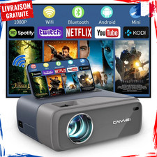 Vidéoprojecteur Full HD 4K 1080P Android WiFi Bluetooth 1480ANSI HDMI VGA USB