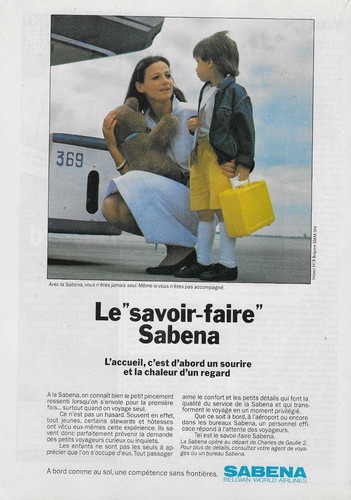 Publicité papier sabena - publicité,