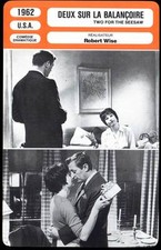 FICHE CINEMA : DEUX SUR LA BALANCOIRE - Mitchum,Wise 1962 - Two for the Seesaw
