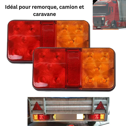 Feux arriere led 12v - 2x,