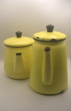 Vintage Yellow Enamel Set -