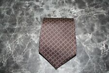 cravate marron glacé motif géométrique Milford Clan, polyester