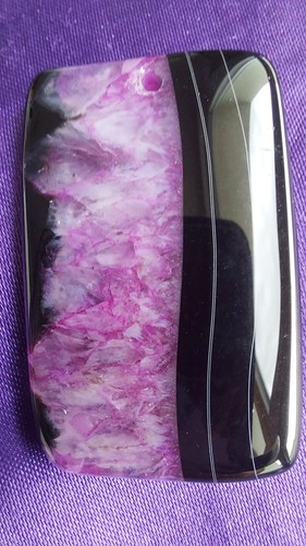 Pendentif rectangle agate - pendentif,