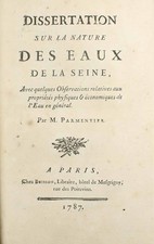 PARMENTIER Dissertation sur la nature des eaux de la Seine, avec quelques observ