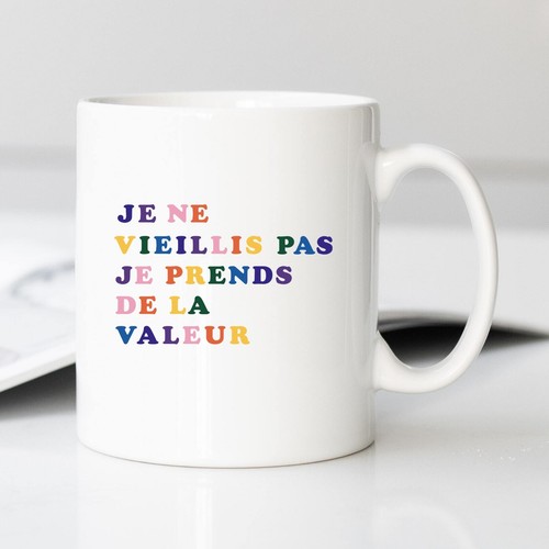 Mug tasse céramique blanc - mug, je