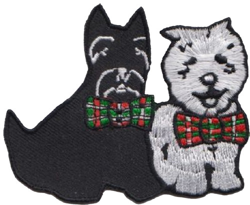 écusson brodé scottie - Écusson, &