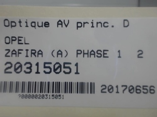 Optique avant principal droit