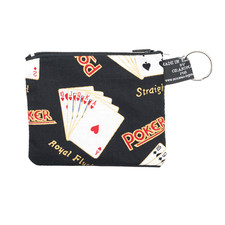 Casino Poker Cartes à Jouer Pièce & Porte-Monnaie Money 100% Tissu Coton Jeu