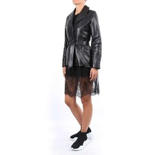 Veste Ceinturée En Peau De