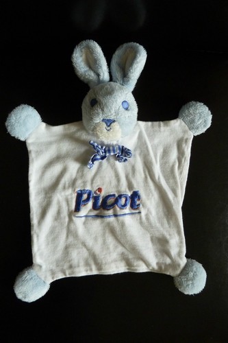 Doudou plat picot lapin - doudou,