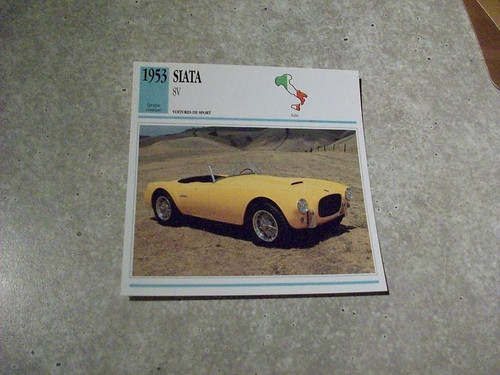 Carte fiche auto - carte, siata