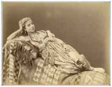 Algérie, Jeune femme algérienne portant une coiffe, Photo. Jean Geiser  Vintage 