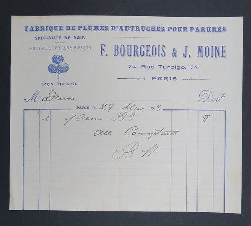 Facture fabrique plume - facture, de