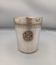 Timbale en métal argenté