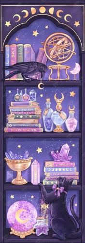Magical bookshelf diamond art - magical,