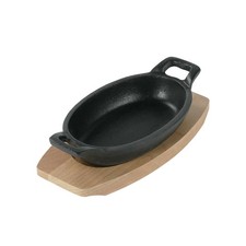 Petite poêle en fonte ovale