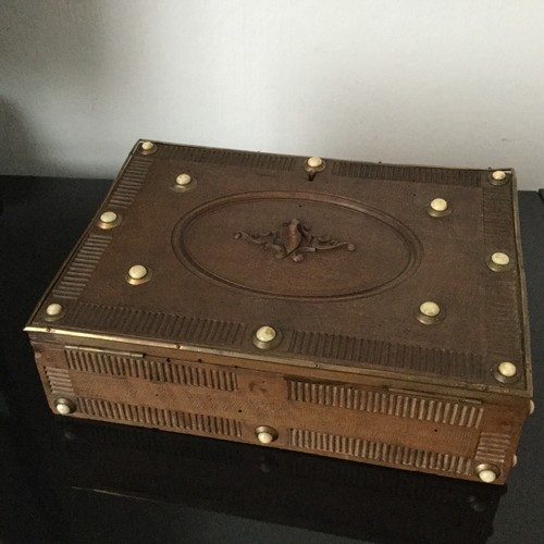 Coffret ecritoire xixè bois - ecritoire,