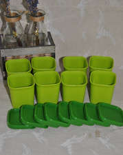 ?TUPPERWARE Micro'Vap 8 Ramequins +  Couvercle 80 ml Microvap Micro Urban Vert