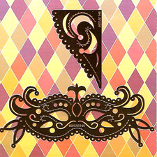 2 POCHOIRS STENCILS METAL CARNAVAL SPECIAL GAUFRAGE BRODERIE PERGAMANO 0114