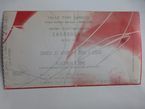 Indochine ticket concert - ticket,