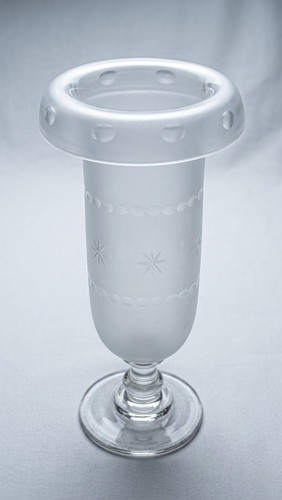 Grand vase pied - vase, verre