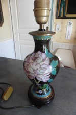 LAMPE EN  BRONZE ET EMAUX
