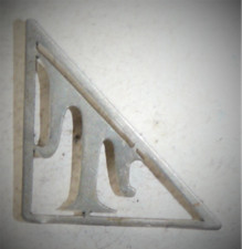  LETTRE T INITIALE EN MÉTAL NICKELÉ  STYLE ART DÉCO 