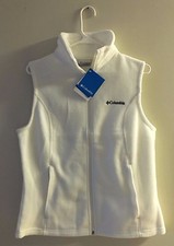 COLUMBIA WHITE FLEECE VEST