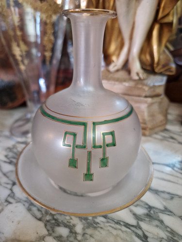 Vase art déco verre givré - déco, en