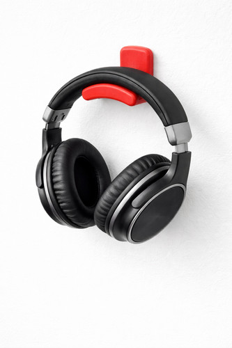 Support casque mural rouge - ,