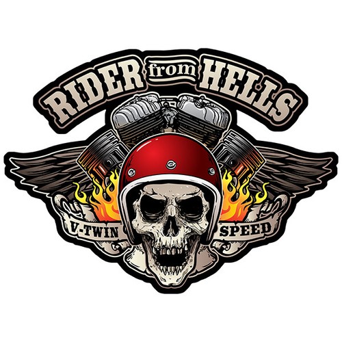 Tete mort biker - tete,