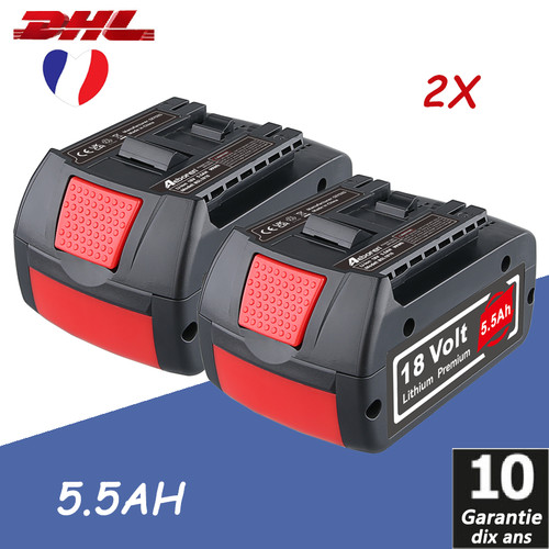 Batterie 18v professionnel - 2x,