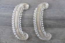 2 ANCIENS ELEMENTS PLAQUE EN VERRE MURANO POUR MIROIR VENITIEN VENISE DORE