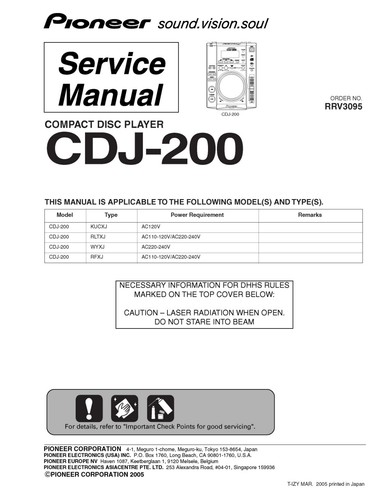 Service manuel instructions - service,