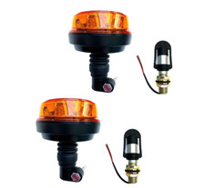 2x LED Gyrophare Avec 4 Öko-tex 12V 24V Et 2x Pipe I Camion Tracteur