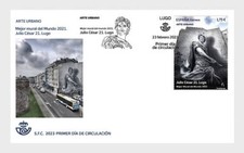 spain 2023 espagne Street Art mural Juliis Caesar by Diego Anido 2021 1v FDC PJ