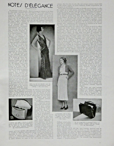 Publicité presse 1931 - presse, robe