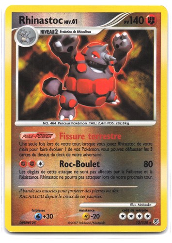 Carte pokémon rhinastoc - pokémon,