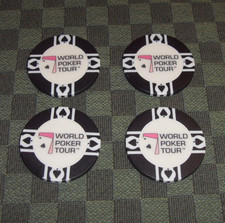 NOIR x 4 : WPT Lot jetons officiels World Poker Tour Girly rose pink women sexy