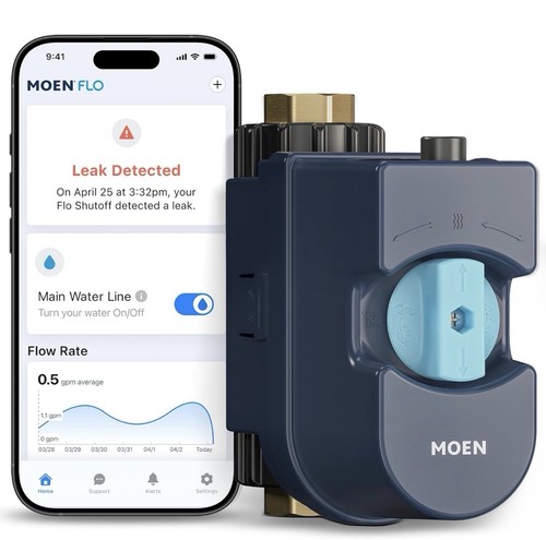Moen flo shutoff - moen, 3/4"
