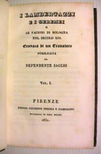 1831  LAMBERTAZZI CEREBI FAZIOI BOLOGNA FIRENZE LIVRE ITALIE CRONACA TROBATOR