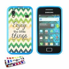 COQUE SAMSUNG GALAXY ACE - ENJOY THE LITTLE THINGS SILICONE BLEU SOUPLE (TPU)