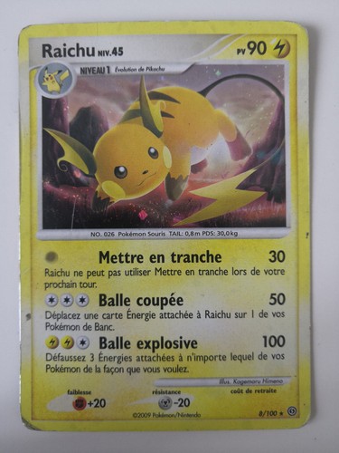 Carte pokémon raichu - pokémon,